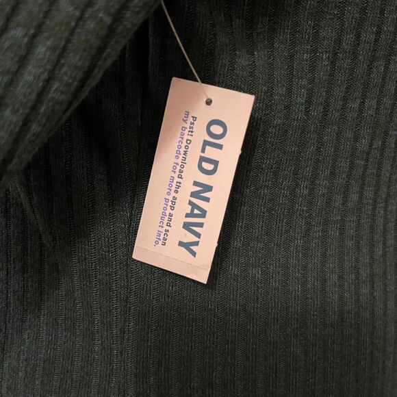 OLD NAVY Fit & Flare Rib-Knit Long-Sleeve Emerald Green Mini Dress, Size XXL - Picture 9 of 9